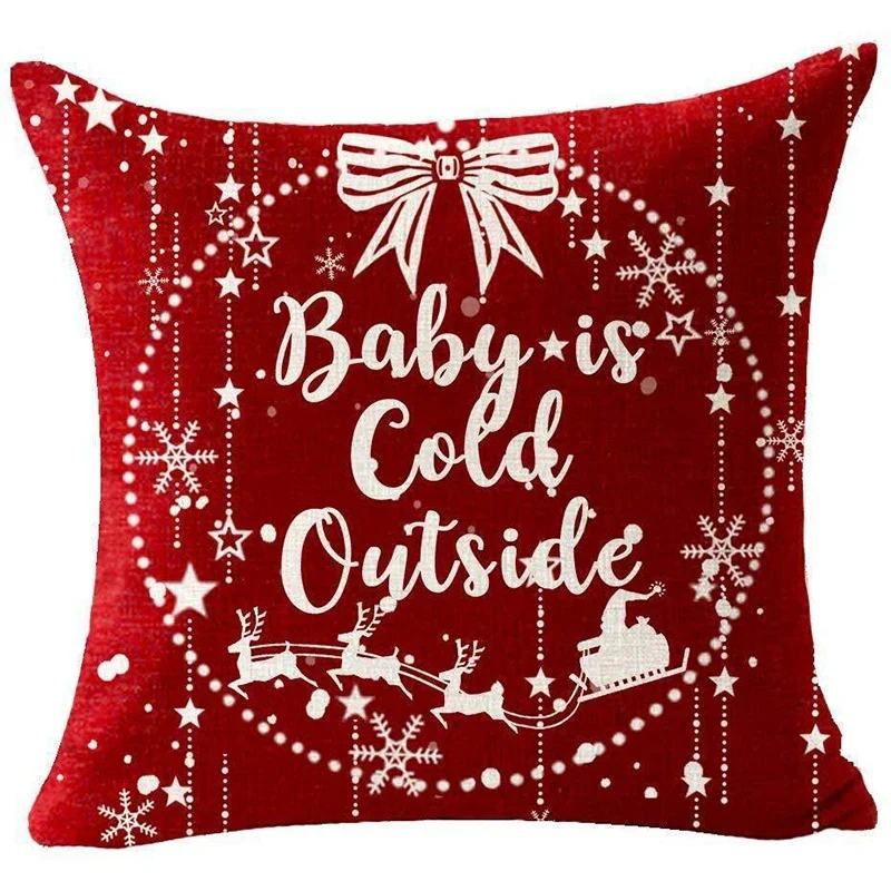 Coussin de noël rouge – Image 8